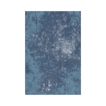 Kartela Halı Grunge Halı Kaymaz Taban Makinede Yıkanabilir Halı Mavi - 120 X 180 Cm