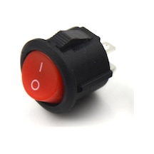 Yuvarlak 2 Pin Anahtar Rocker Switch Mini Buton Kırmızı Aç Kapa 1