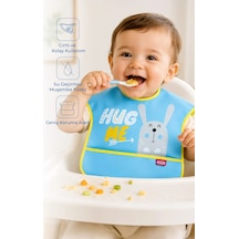 Babyjem Poli Muşamba Büyük Mama Önlüğü Mavi