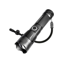 Createtech Yakınlaştırılabilir Usb Taktik Su Siyah Şarj Lümen Led Kamp Işaret Hava Güç Geçirmez Feneri Feneri Feneri Feneri Feneri El El El El Edilebilir Durum Acil Açık Uc Siyah