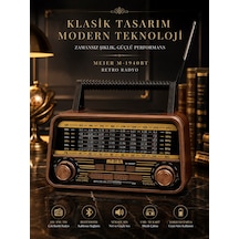 Retro Radyo Bluetoothlu Nostaljik Yüksek Ses Çıkışlı - Şarjlı Radyo Mp3 Müzik Çalar Meıer M-1940bt