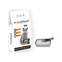 Wondersand Kokusuz Süper Topaklaşan Aktif Karbon İnce Bentonit Kedi Kumu 20 L