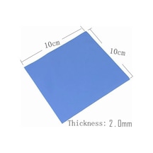 Wozlo 2 0mm 100x100mm Chipset Soğutucu Termal Pad Cep Telefonu Notebook Ps4 Ps5 Mavi 3 6w/m K