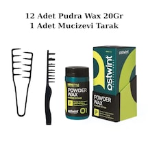 Ostwint Profesyonel Saç Şekillendirici Pudra Wax 20gr X12 Adet Yeşil & Mucizevi Tarak