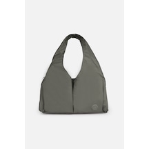 İcone Bag Pliseli Spor Çanta, Su Geçirmez Kumaş Spor Çanta, Omuz Çantası, Çok Cepli Spor Çanta Haki