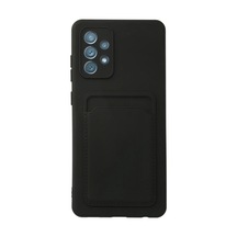 Samsung Galaxy A72 Kılıf Kelvin Kartvizitli Silikon - Siyah 0.2M-Çok Renkli