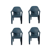 Hesaplimagazam Rattan Polo 4 Adet Plastik Sandalye 2 Renk