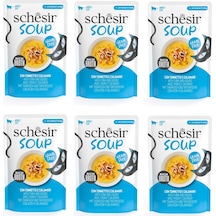 Schesir Soup Ton Balıklı Ve Kalamarlı Yetişkin Kedi Çorbası Pouch 40 Gr. X 6 Adet