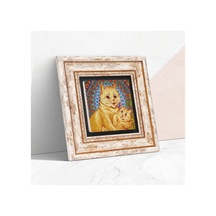 Louis Wain Kediler Taş Duvar Tablosu - Çerçeveli Taş Tablo - Dekoratif Duvar Sanatı - Modern Ev Ve Ofis Duvar Dekoru T1-315