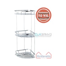 Çelik Banyo Marin 3'lü 19 19 Cm Şampuanlık Süngerlik Krom Çelik Banyo Marin 3'lü 19 19 Cm Şampuanlık Süngerlik Krom
