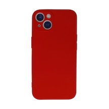 Apple Uyumlu iPhone 13 Mini Kılıf Nano İçi Kadife Silikon Kırmızı