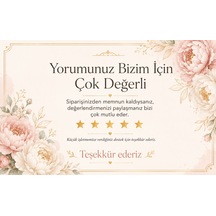 100 Adet Çiçekli Yorum Kartı 8x5 Cm 200 Gr Küçük İşletme Teşekkür Kartı, Yorum Kartı