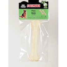 Dogmozz Premium Deri Pres Beyaz Köpek Kemiği 22 CM