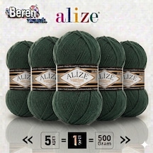 Süperlana Klasik - 469 Çam Yeşili - 5'li Paket - 100gr/280m - El Örgü İpi - Atkı Yelek Kazak İpi
