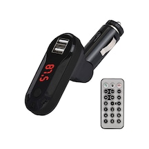 Bluetooth Fm Transmitter Araç Şarj Adaptörü 2 Usb Kumandalı Müzik Aktarıcı