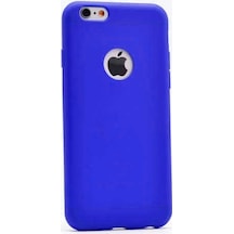 Kilifone - Apple Uyumlu iPhone 6 Plus / 6s Plus - Kılıf Mat Renkli Esnek Premier Silikon Kapak - Saks Mavi