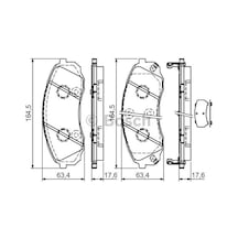 BOSCH 986494377 Fren Balatası Ön Starex H1 08- / Carnival 06-
