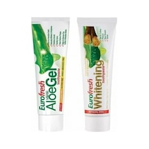 Eurofresh Whitening Misvak Özlü Diş Macunu 112 G + Aloe Vera Gel Beyazlatıcı Diş Macunu 112 G