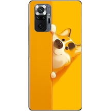 Redmi Note 10 Uyumlu Sarı Köpek Baskılı Silikon Kılıf Renkli