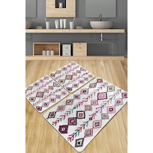 Raje Banyo Halısı Djt 3 Lü Set Çok Renkli