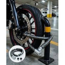 Esnek 150 Cm Şeffaf Pvc Kaplı Motosiklet Güvenlik Kilidi