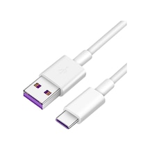 Type-c 5a Hızlı Şarj Ve Data Usb Kısa Kablo - 25 Cm Beyaz Al2712 Standart