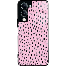 Vivo Y19 Pembe Benek Tasarımlı Glossy Telefon Kılıfı Çok Renkli
