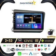 Honda Civic 2008 - 2015 Model 2gb + 32gb Android 13 Kablosuz Ca