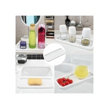Buççin Online Mağaza Silikon Kaydırmaz Katlanır Yağdanlık Standı Altlık, Organizer Sunumluk Sabunluk Altlığı 23x10 Cm Bey Çok Renkli