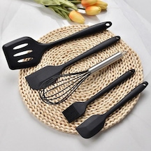 5 Parça Siyah Silikon Spatula Seti Yanmaz, Yapışmaz Ve Isıya Dayanıklı Diğer
