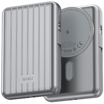 Wiwu PP03 Wireless Hızlı Şarj Özellikli Powerbank Gri