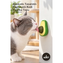 3 Adet Avokado Tasarımlı Yapışkanlı Kedi Yalama Topu