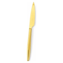6'lı Gold Paslanmaz Çelik Yemek Bıçağı Parlak Altın Renk Modern Yemek Bıçağı Altın