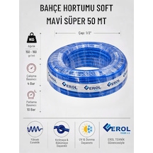 Bahçe Hortumu Soft Mavi Süper 50 Mt