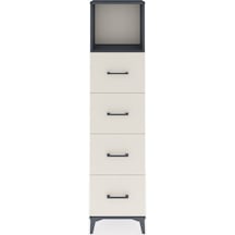 Arges Dolap Tek Raflı 4 Çekmeceli 44x30x182 Antrasit-aytaşı Antrasit Arges Dolap Tek Raflı 4 Çekmeceli 44x30x182 Antrasit-aytaşı Antrasit