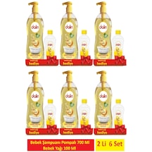 Dalin Bebek Şampuanı 700 Ml + 100 Ml Bebek Yağı 2 Li X 6 Set Tüm Saç Tipleri