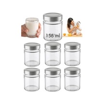 Milea 156 Ml Gümüş Kapaklı Cam Bebek Mama Kabı
