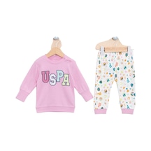 U.S. Polo Assn. Kız Bebek 2'li Uzun Kol Tshirt Takım Usb684 Pembe