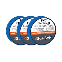 3 Adet Günsan Mavi İzole Bant 0.13x18mmx10m