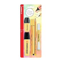 Ayrex Kalem Seti - Tek Pastel Renk - 6'li Set - Sarı