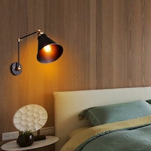 Riolight Retro,rustik,vintage Siyah 1xe27 Duylu Mafsallı Hareketl Siyah
