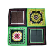 Tikitonki Geometrik Desenli Çok Parçalı Kare Kesim Eşarp - 90x90 Çok Renkli Çok Renkli