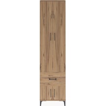 Arges Dolap 4 Raflı Tek Çekmeceli 4 Kapaklı 60x30x243 Çam-çam Çam