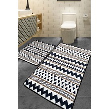 Chilai Home Lınıe Djt 2'li Set 60x100 Cm 50x60 Cm Banyo Halısı Renkli