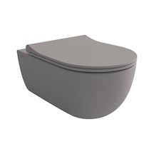 Bocchi V-tondo Rimless Asma Klozet - Taharet Borusuz - Mat Gri - 1416-006-0129 Beyaz