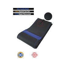 Audi Q5 İçin Uyumlu Özel Süper Deri Direksiyon Kılıfı, Mavi Şeritli Spor Dikiş