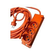 3 Lü Seyyar Uzatma Kablosu - 3x2,5mm² Yüksek Güç Kapasiteli Kalın Kablo, Ip44 Suya Dayanıklı Bylion Dış Mekan Prizi, Atölye Ve Bahçe Tipi 10m / 20m Seçenekli 20 Metre