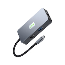 Venturemart 6sı 1 Arada Usb C Hub Usb 3.2 Tip C Hub Gigabit+usb3.2 10gbps +4k/60hz Hd+pd100w Hızlı Şa