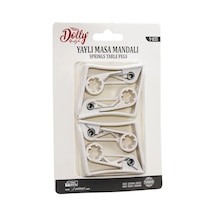 4 Parça Plastik - Yaylı Masa Örtüsü Mandalı Kıskacı Bx40 Diğer