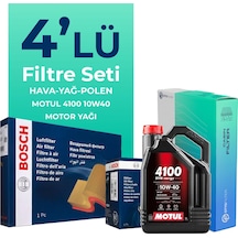 Bosch Fiat Doblo 1.4 Benzinli Filtre Bakım Seti Motul Motor Yağlı (2001-2010) 4 Lü